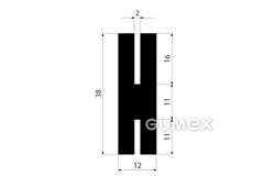 GUMMIPROFILE H-FORM - EPDM
